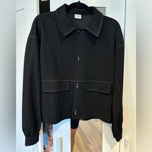 JDY Black Light Jacket with White Trim